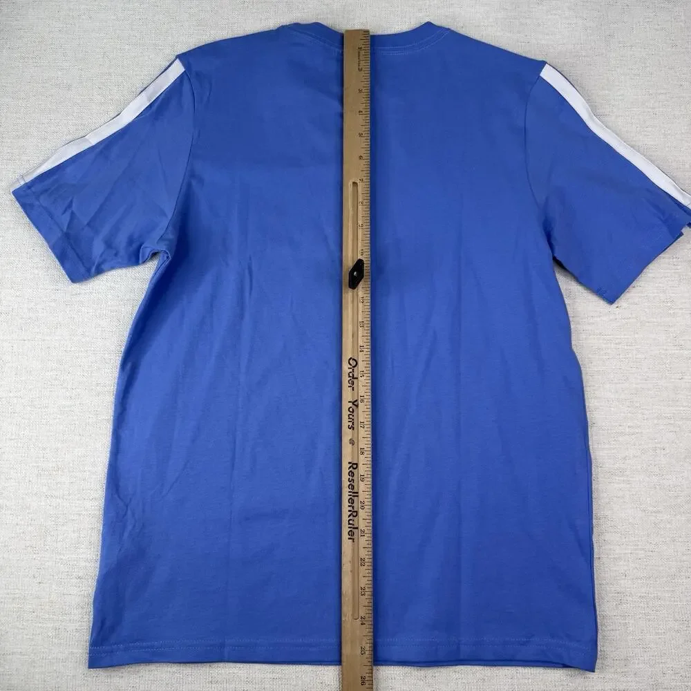 Adidas Climalite Youth L (14/16) Blue Logo Graphic T Shirt Boys Athletic